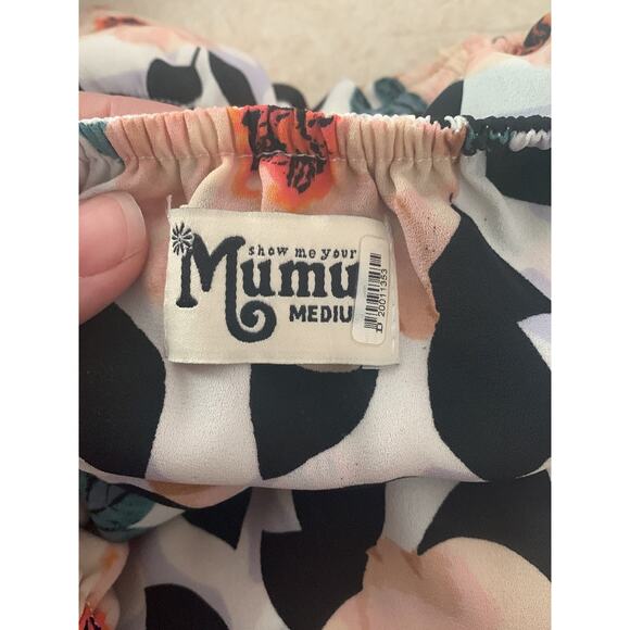 Show me your mumu womens medium floral halter maxi dress side split bride guest - Picture 4 of 9